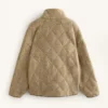 Chaqueta de imitación de piel de oveja con acolchado en forma de rombos Chaqueta de imitación de piel de oveja con acolchado en forma de rombos
