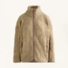 Chaqueta de imitación de piel de oveja con acolchado en forma de rombos Chaqueta de imitación de piel de oveja con acolchado en forma de rombos