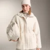Chaqueta de imitación de piel de oveja con cintura ajustable
