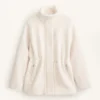Chaqueta de imitación de piel de oveja con cintura ajustable