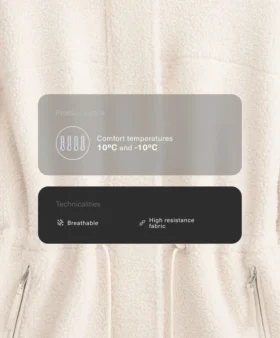 Chaqueta de imitación de piel de oveja con cintura ajustable Chaqueta de imitación de piel de oveja con cintura ajustable