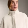 Chaqueta de imitación de piel de oveja con cintura ajustable