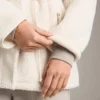 Chaqueta de imitación de piel de oveja con cintura ajustable
