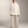 Chaqueta de imitación de piel de oveja con cintura ajustable