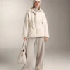 Chaqueta de imitación de piel de oveja con cintura ajustable