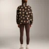 Chaqueta de imitación de piel de oveja con estampado floral Chaqueta de imitación de piel de oveja con estampado floral