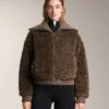 Chaqueta de imitación de piel de oveja con textura