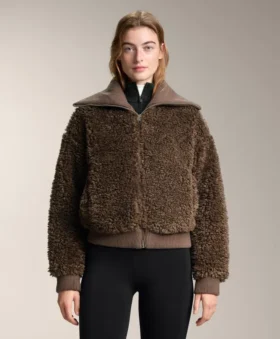 Chaqueta de imitación de piel de oveja con textura