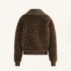 Chaqueta de imitación de piel de oveja con textura