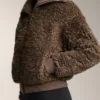 Chaqueta de imitación de piel de oveja con textura