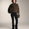 Chaqueta de imitación de piel de oveja con textura