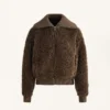 Chaqueta de imitación de piel de oveja con textura