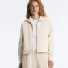 Chaqueta de piqué con cuello alto y algodón Chaqueta de piqué con cuello alto y algodón