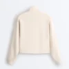 Chaqueta de piqué con cuello alto y algodón Chaqueta de piqué con cuello alto y algodón