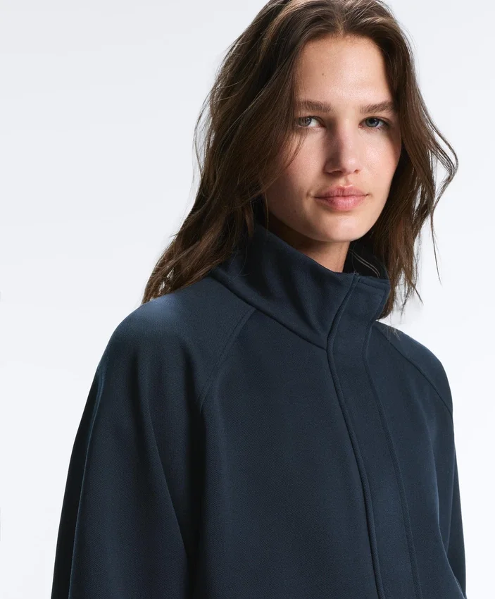 Chaqueta de piqué con ribete de algodón en contraste Chaqueta de piqué con ribete de algodón en contraste