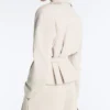 Chaqueta de piqué de algodón con cinturón Chaqueta de piqué de algodón con cinturón