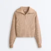 Chaqueta de punto acanalado