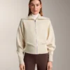 Chaqueta de punto con cremallera en contraste Chaqueta de punto con cremallera en contraste