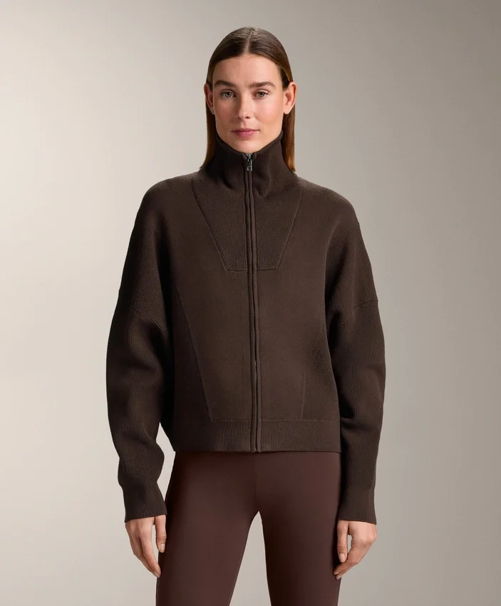 Chaqueta de punto con cuello acanalado Chaqueta de punto con cuello acanalado