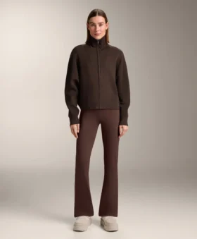 Chaqueta de punto con cuello acanalado