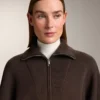 Chaqueta de punto con cuello acanalado Chaqueta de punto con cuello acanalado