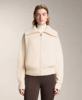 Chaqueta de punto con cuello alto