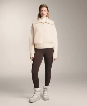 Chaqueta de punto con cuello alto