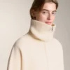 Chaqueta de punto con cuello alto