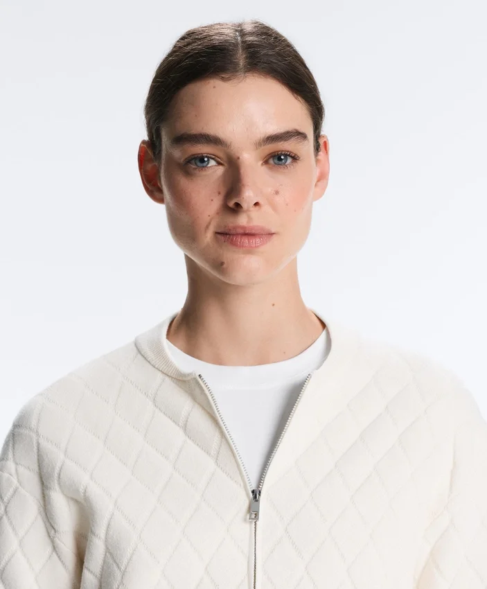 Chaqueta de punto con diseño Argyle Chaqueta de punto con diseño Argyle