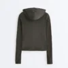 Chaqueta de punto de corte ajustado con capucha Chaqueta de punto de corte ajustado con capucha