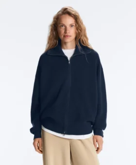 Chaqueta de punto de cuello alto