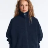 Chaqueta de punto de cuello alto