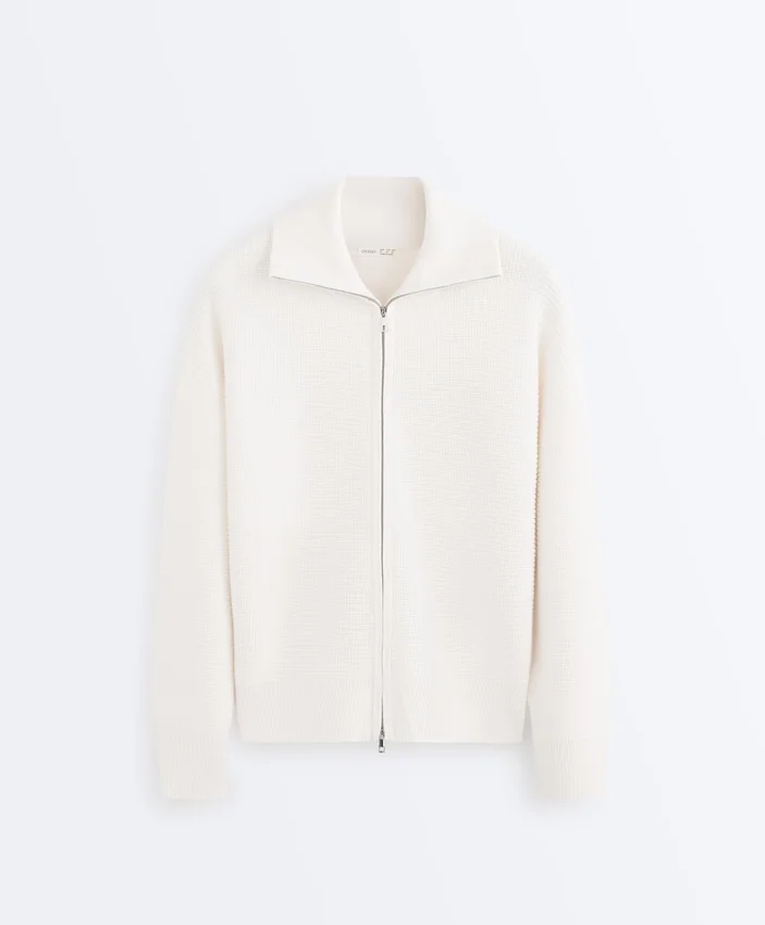 Chaqueta de punto de cuello alto Chaqueta de punto de cuello alto