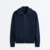Chaqueta de punto de cuello alto