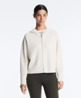 Chaqueta de punto estructurada con capucha