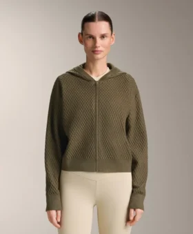 Chaqueta de punto estructurada con capucha