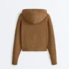 Chaqueta de punto estructurada con capucha Chaqueta de punto estructurada con capucha