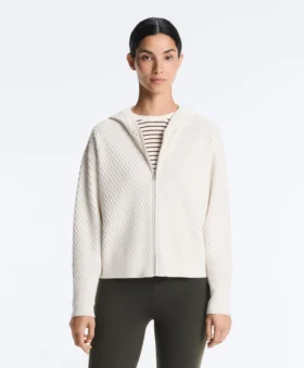 Chaqueta de punto estructurada con capucha
