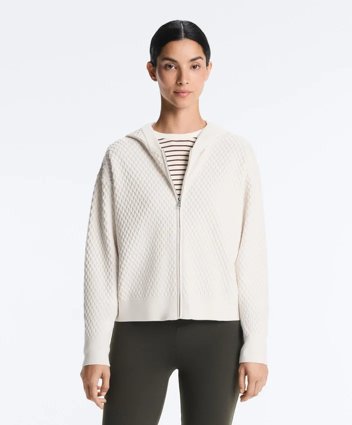 Chaqueta de punto estructurada con capucha Chaqueta de punto estructurada con capucha