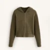 Chaqueta de punto estructurada con capucha
