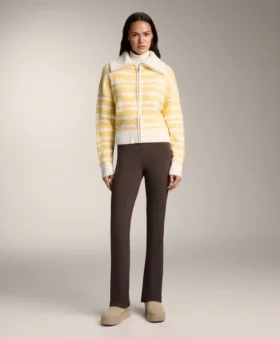 Chaqueta de punto jacquard a rayas