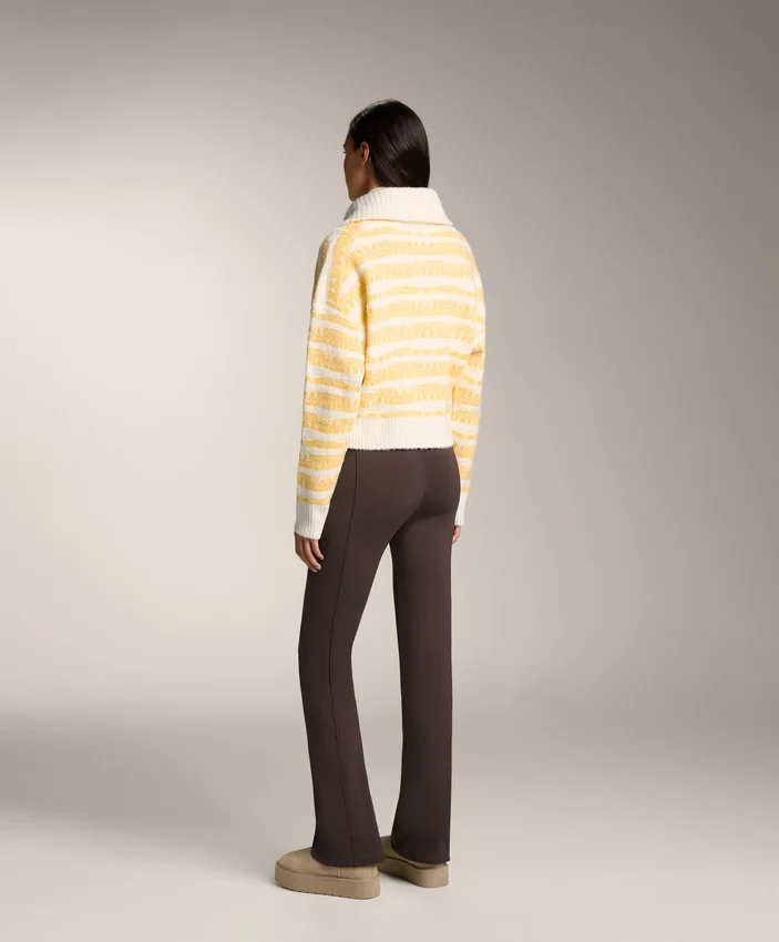 Chaqueta de punto jacquard a rayas Chaqueta de punto jacquard a rayas