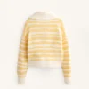 Chaqueta de punto jacquard a rayas Chaqueta de punto jacquard a rayas