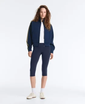 Chaqueta de sarga con rayas laterales
