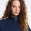 Chaqueta de sarga con rayas laterales