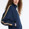 Chaqueta de sarga con rayas laterales