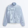 Chaqueta deportiva a rayas de mezcla de algodón