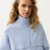 Chaqueta deportiva a rayas de mezcla de algodón