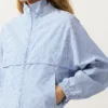 Chaqueta deportiva a rayas de mezcla de algodón