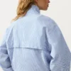 Chaqueta deportiva a rayas de mezcla de algodón